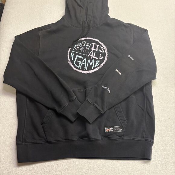 Nike Hoodie Mens Small Black Hooded Its All A Game NYC Sweatshirt- XL - Picture 1 of 6
